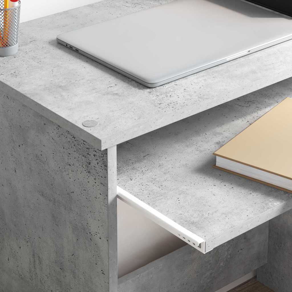 vidaXL Desk Concrete Grey 106 x 41 x 88.5 cm Engineered Wood 4