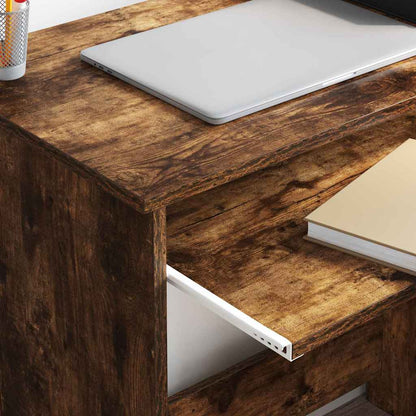 vidaXL Desk Smoked Oak 106 x 41 x 88.5 cm Engineered Wood 4