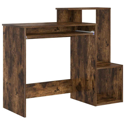 vidaXL Desk Smoked Oak 106 x 41 x 88.5 cm Engineered Wood 2