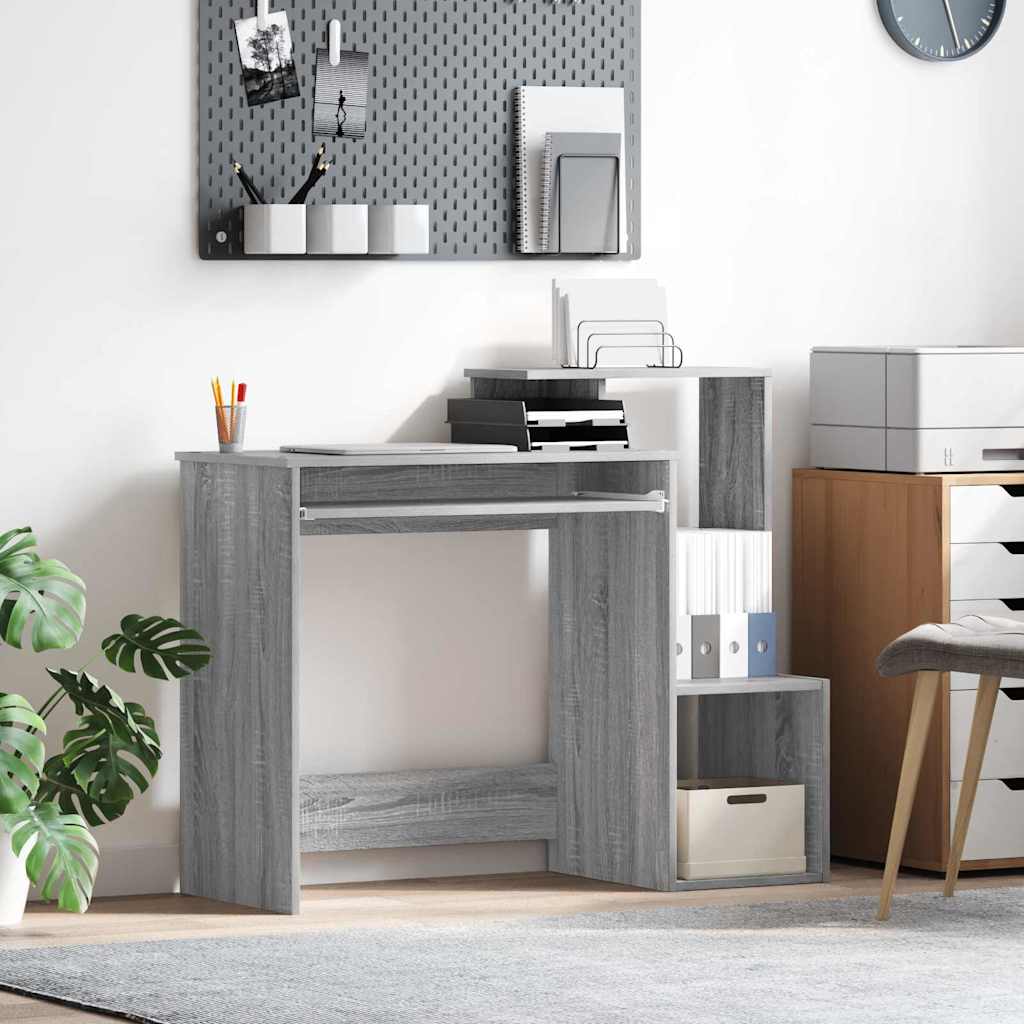 vidaXL Desk Grey Sonoma 106 x 41 x 88.5 cm Engineered Wood 1