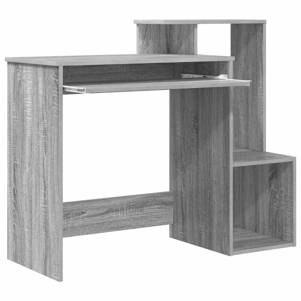 vidaXL Desk Grey Sonoma 106 x 41 x 88.5 cm Engineered Wood 5