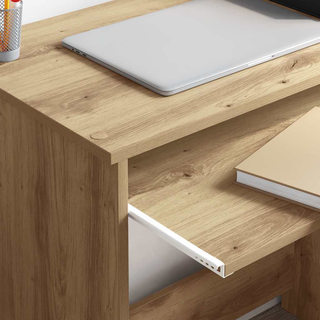 vidaXL Desk Artisan Oak 106 x 41 x 88.5 cm Engineered Wood 4