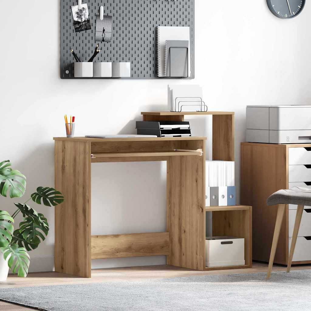 vidaXL Desk Artisan Oak 106 x 41 x 88.5 cm Engineered Wood 1