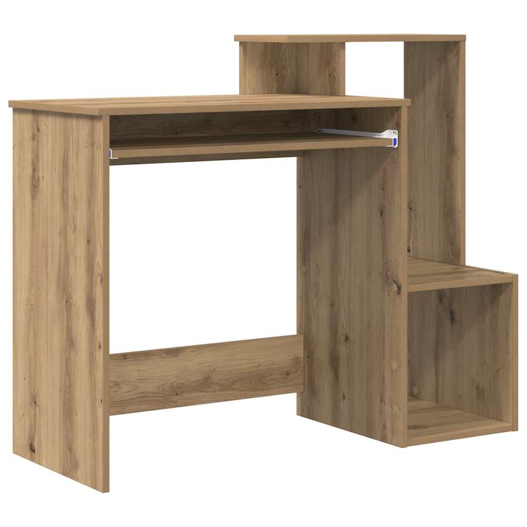 vidaXL Desk Artisan Oak 106 x 41 x 88.5 cm Engineered Wood 2
