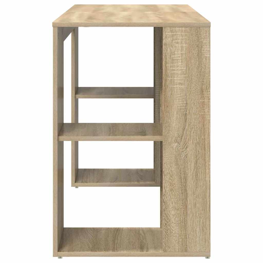 vidaXL Desk Sonoma Oak Engineered Wood 130 x 50.5 x 75 cm 6