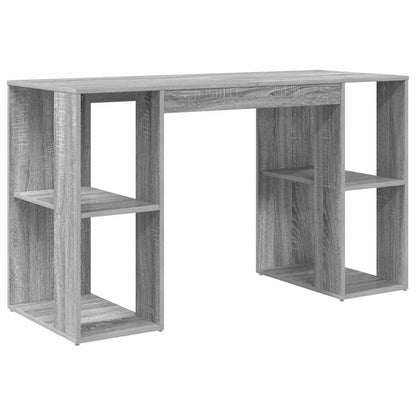 vidaXL Desk Grey Sonoma Engineered Wood 130 x 50.5 x 75 cm 2