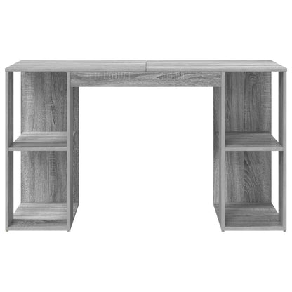 vidaXL Desk Grey Sonoma Engineered Wood 130 x 50.5 x 75 cm 5