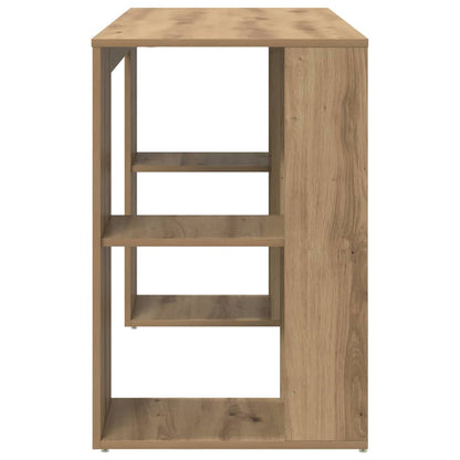 vidaXL Desk Artisan Oak Engineered Wood 130 x 50.5 x 75 cm 6