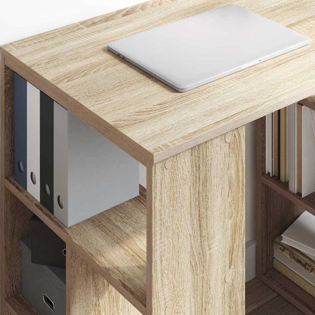 vidaXL Desk Sonoma Oak Engineered Wood 90 x 50 x 75 cm 4