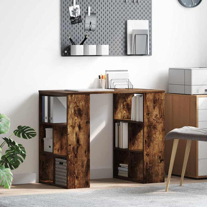 vidaXL Desk Smoked Oak Engineered Wood 90 x 50 x 75 cm 1