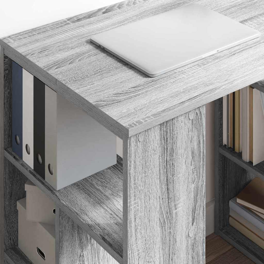 vidaXL Desk Grey Sonoma Engineered Wood 90 x 50 x 75 cm 4