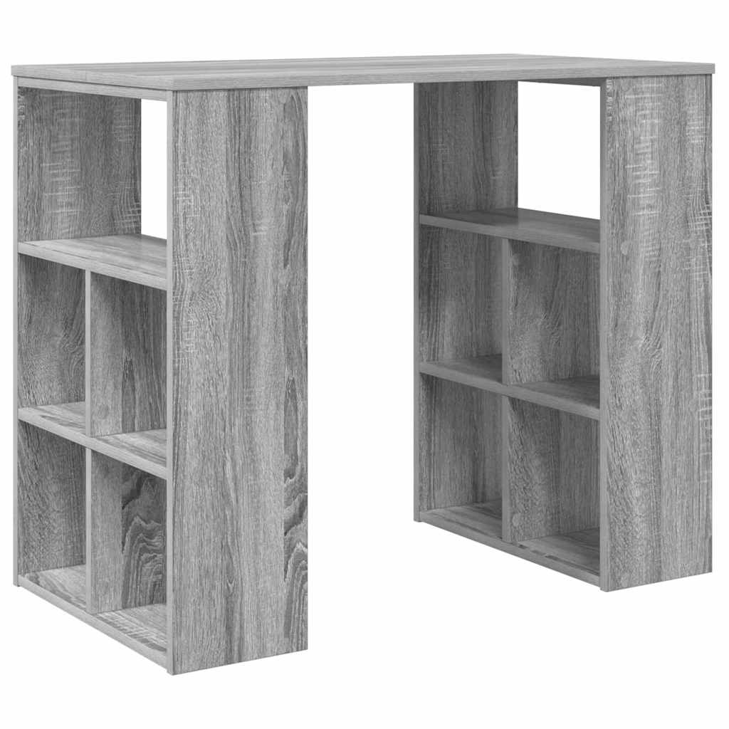 vidaXL Desk Grey Sonoma Engineered Wood 90 x 50 x 75 cm 2