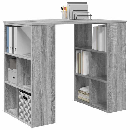 vidaXL Desk Grey Sonoma Engineered Wood 90 x 50 x 75 cm 3
