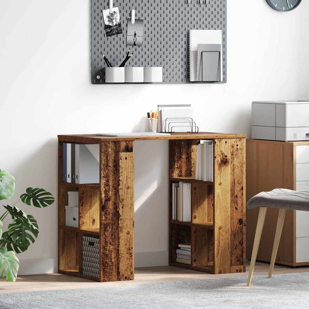 vidaXL Desk Old Wood Engineered Wood 90 x 50 x 75 cm 1