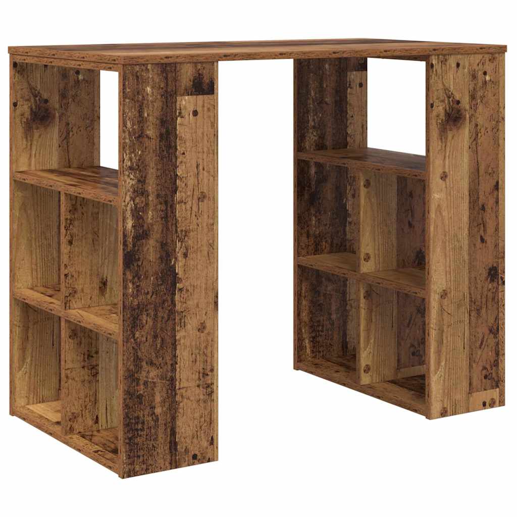 vidaXL Desk Old Wood Engineered Wood 90 x 50 x 75 cm 2