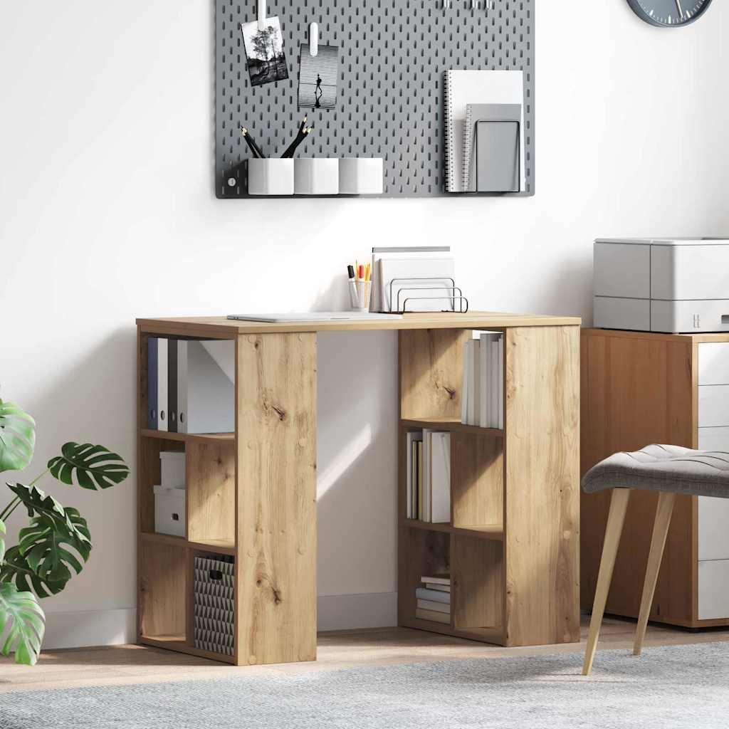 vidaXL Desk Artisan Oak Engineered Wood 90 x 50 x 75 cm 1