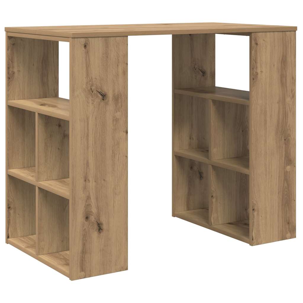 vidaXL Desk Artisan Oak Engineered Wood 90 x 50 x 75 cm 2