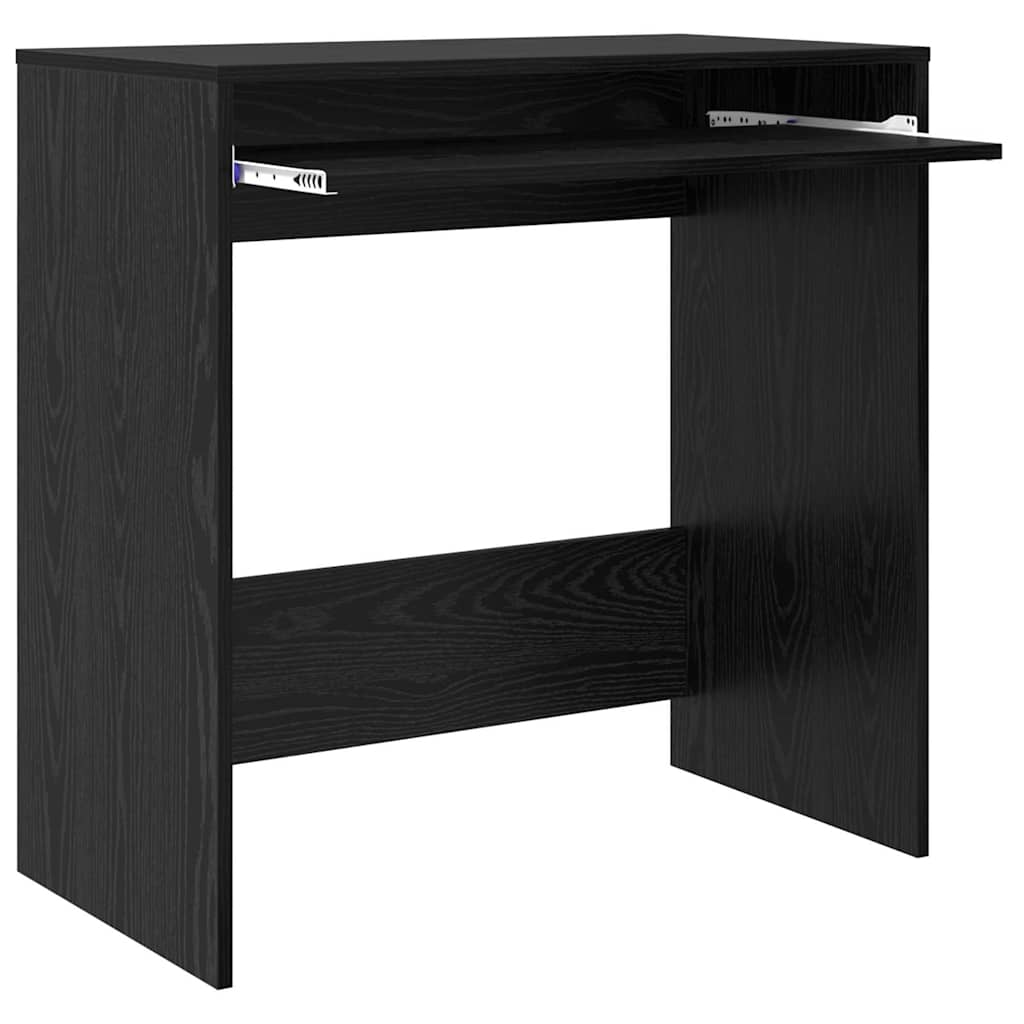 vidaXL Desk Black Oak Engineered Wood 77.5 x 43 x 79 cm 5