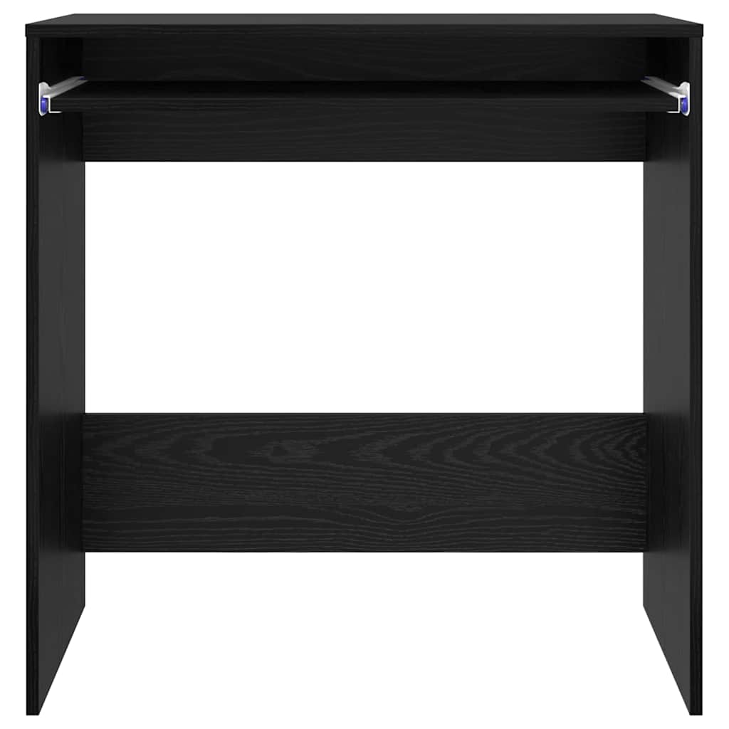 vidaXL Desk Black Oak Engineered Wood 77.5 x 43 x 79 cm 6
