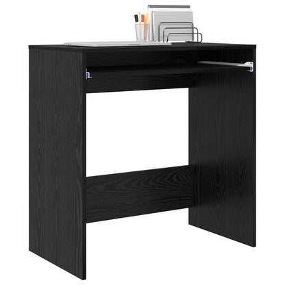 vidaXL Desk Black Oak Engineered Wood 77.5 x 43 x 79 cm 3