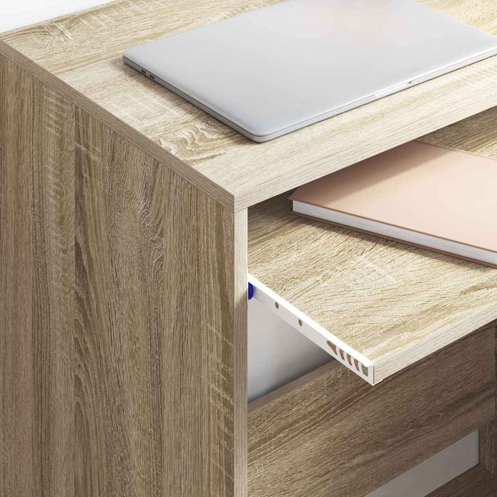 vidaXL Desk Sonoma Oak Engineered Wood 77.5 x 43 x 79 cm 4