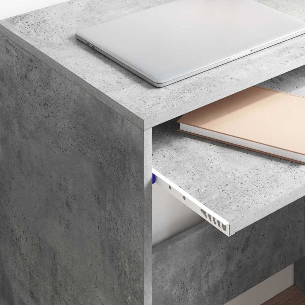 vidaXL Desk Concrete Grey Engineered Wood 77.5 x 43 x 79 cm 4