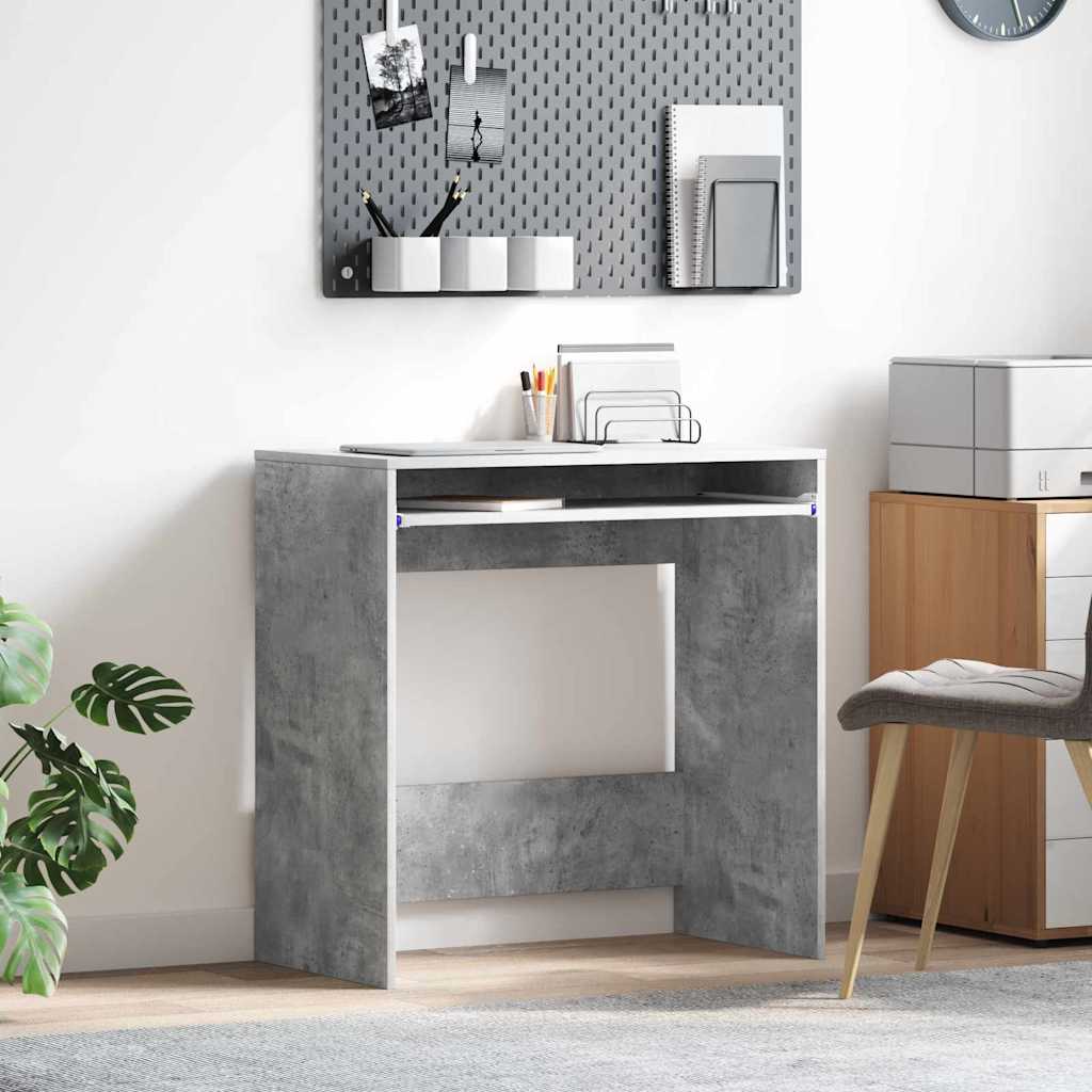 vidaXL Desk Concrete Grey Engineered Wood 77.5 x 43 x 79 cm 1