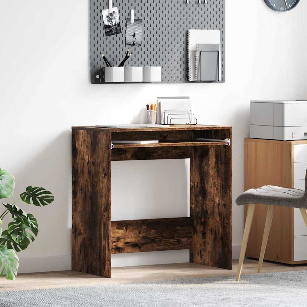 vidaXL Desk Smoked Oak Engineered Wood 77.5 x 43 x 79 cm 1