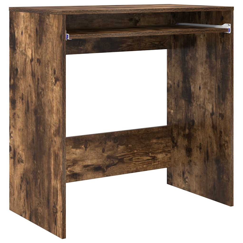 vidaXL Desk Smoked Oak Engineered Wood 77.5 x 43 x 79 cm 2