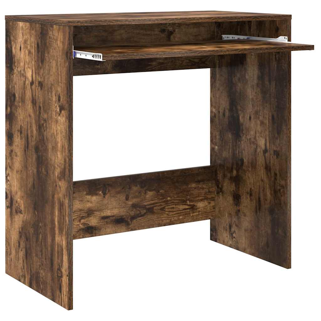 vidaXL Desk Smoked Oak Engineered Wood 77.5 x 43 x 79 cm 5
