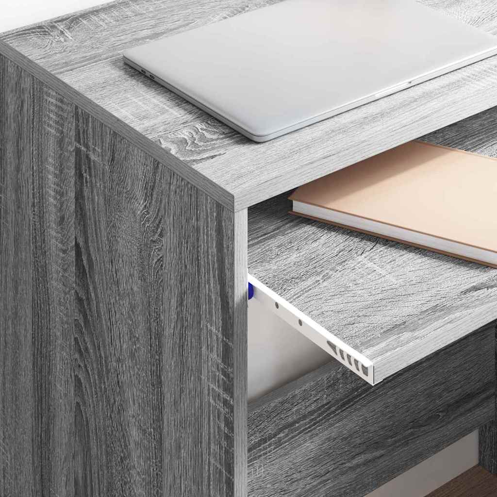 vidaXL Desk Grey Sonoma Engineered Wood 77.5 x 43 x 79 cm 4