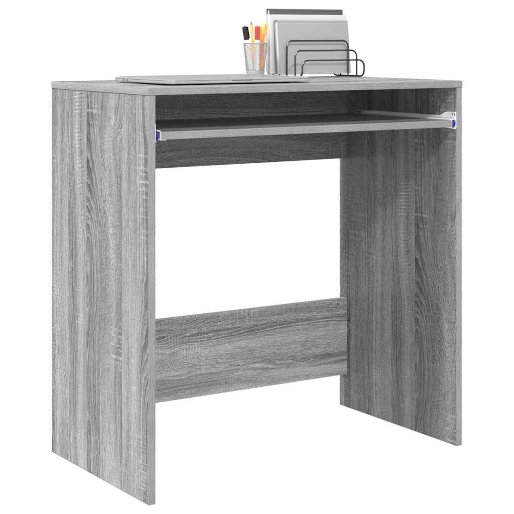 vidaXL Desk Grey Sonoma Engineered Wood 77.5 x 43 x 79 cm 3