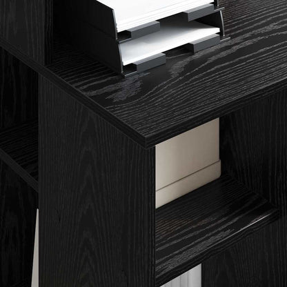 vidaXL Desk Black Oak Engineered Wood 90 x 48 x 101.5 cm 4