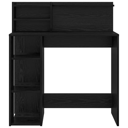 vidaXL Desk Black Oak Engineered Wood 90 x 48 x 101.5 cm 5
