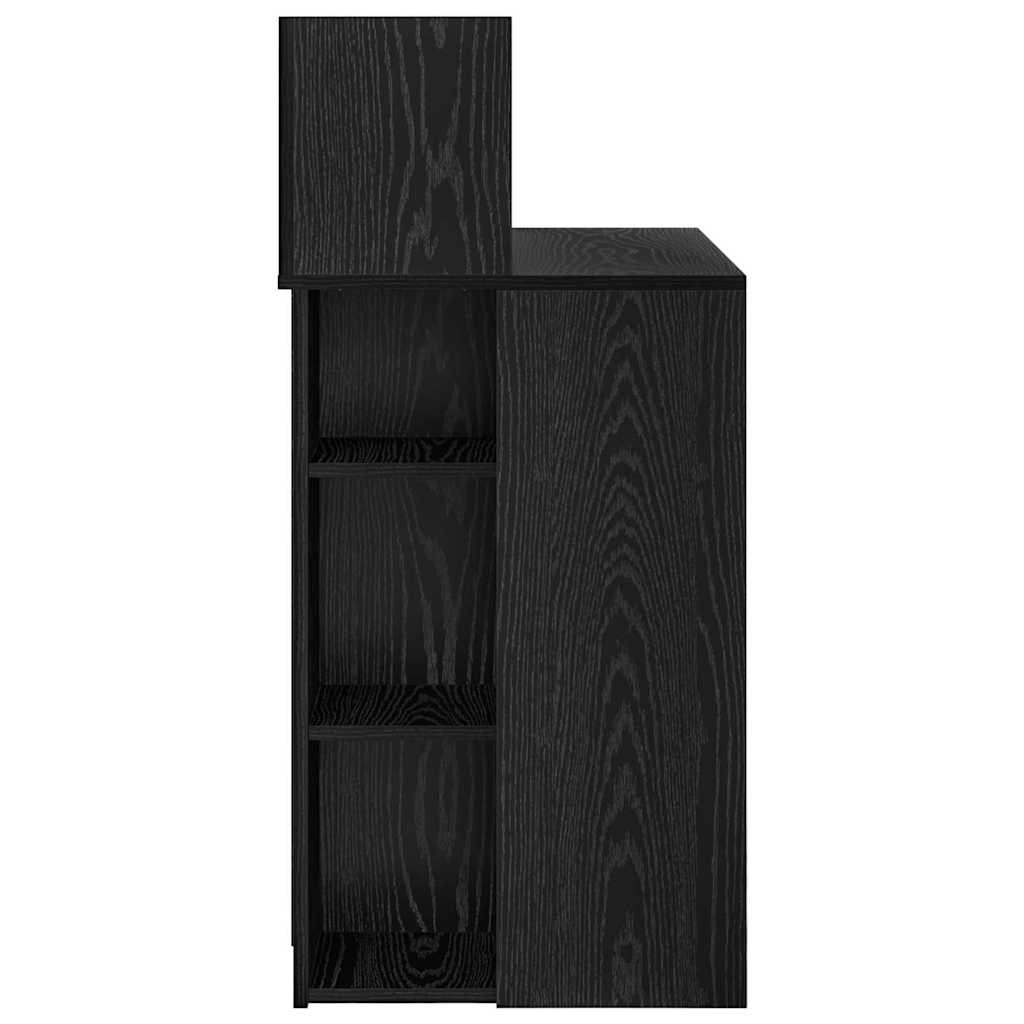 vidaXL Desk Black Oak Engineered Wood 90 x 48 x 101.5 cm 6
