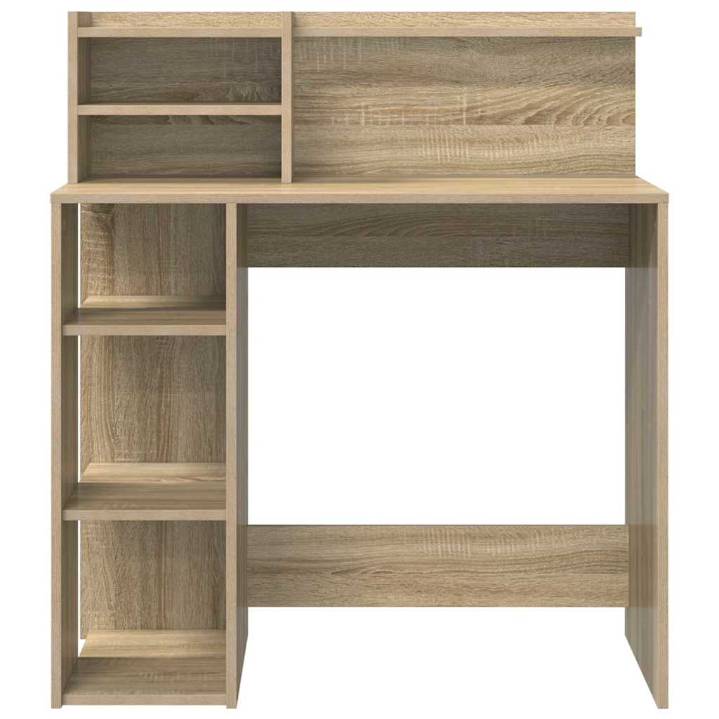 vidaXL Desk Sonoma Oak Engineered Wood 90 x 48 x 101.5 cm 5
