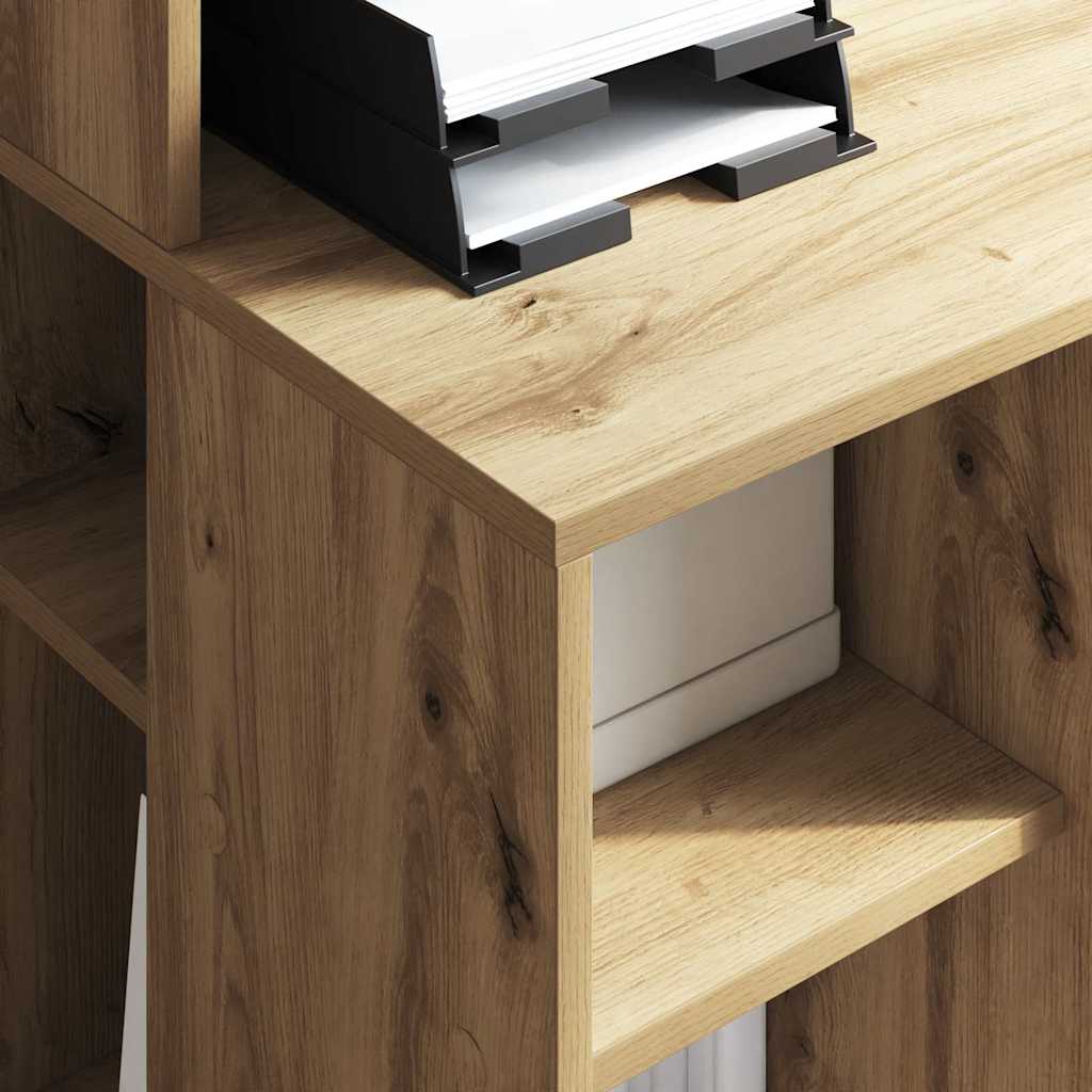 vidaXL Desk Artisan Oak Engineered Wood 90 x 48 x 101.5 cm 4