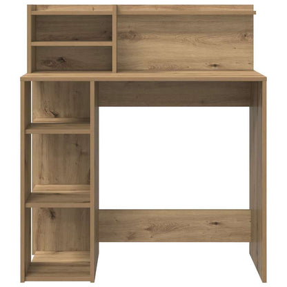 vidaXL Desk Artisan Oak Engineered Wood 90 x 48 x 101.5 cm 5