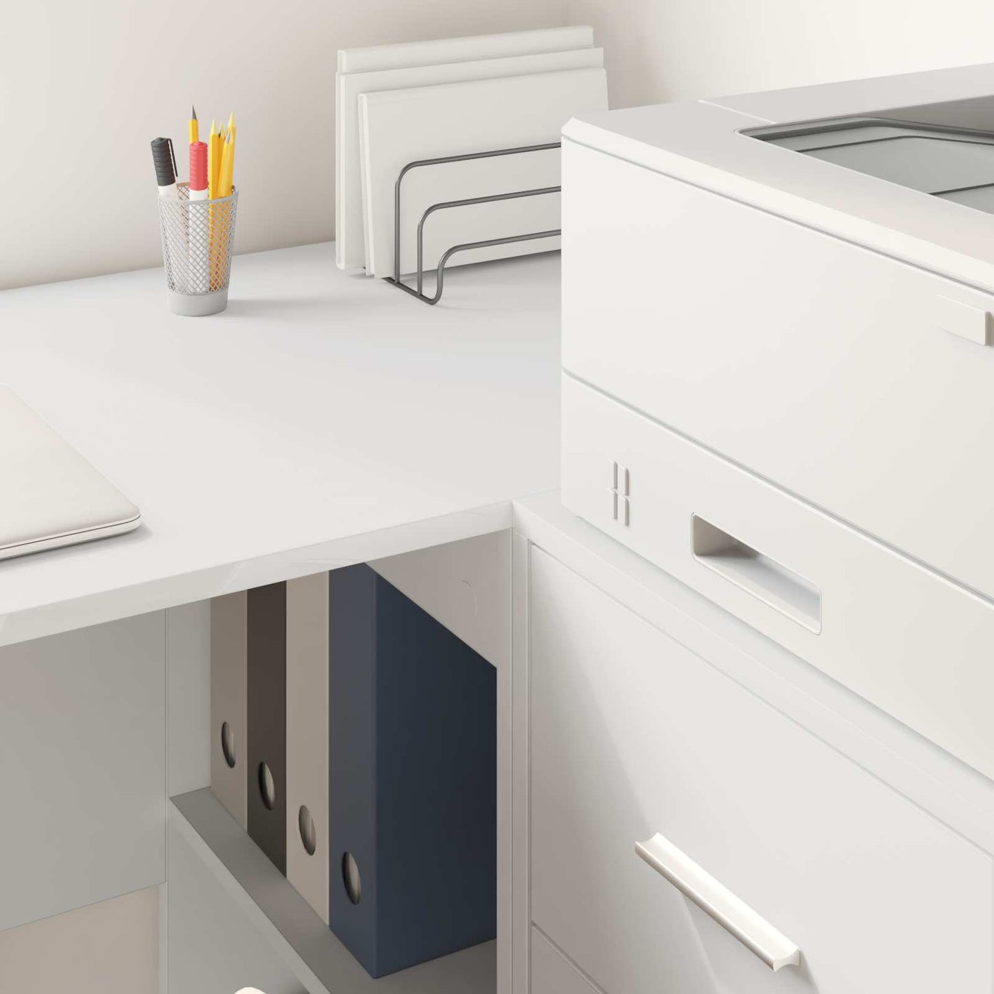 vidaXL Sideboard with Drawer White 38 x 34 x 75 cm 4