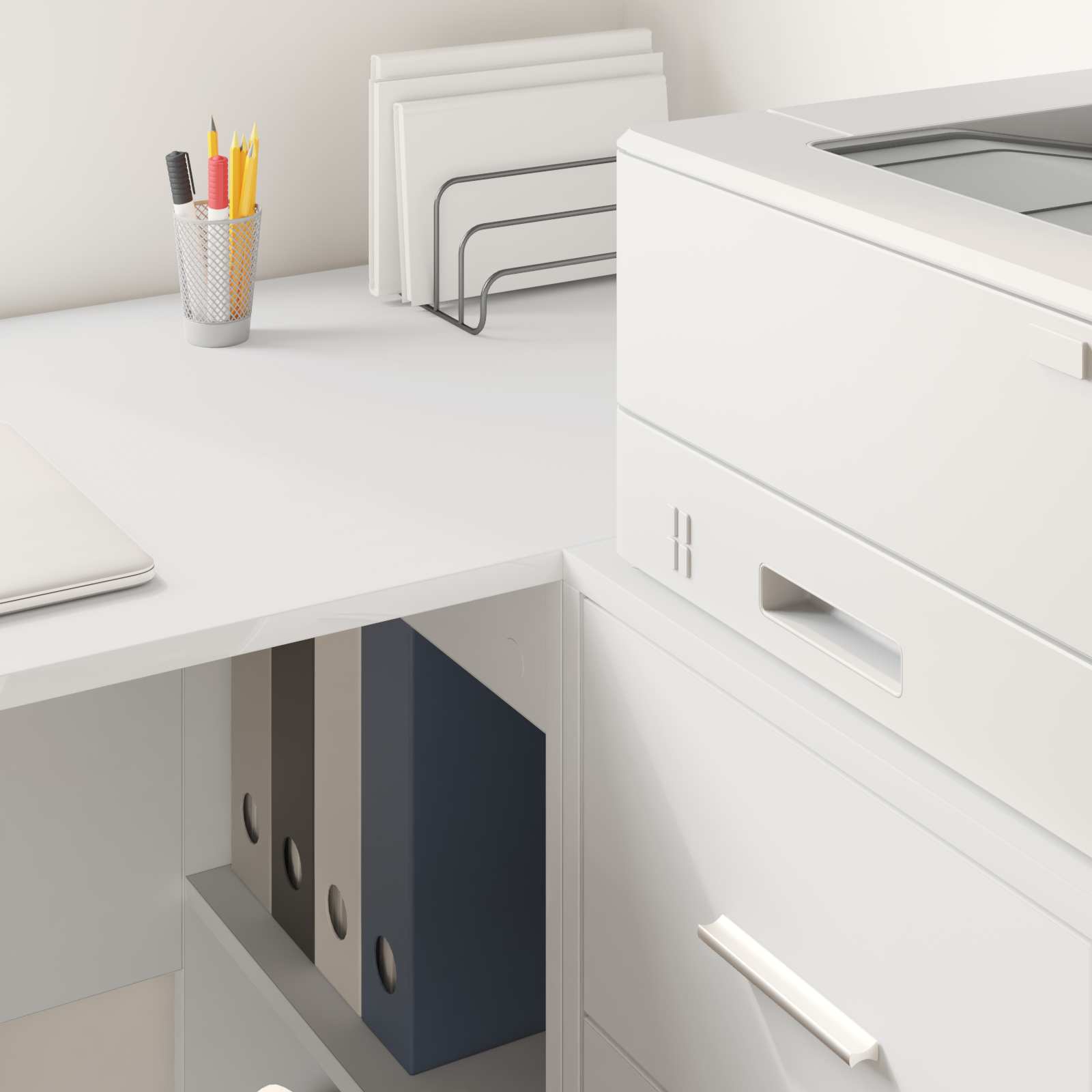 vidaXL Sideboard with Drawer White 38 x 34 x 75 cm 4
