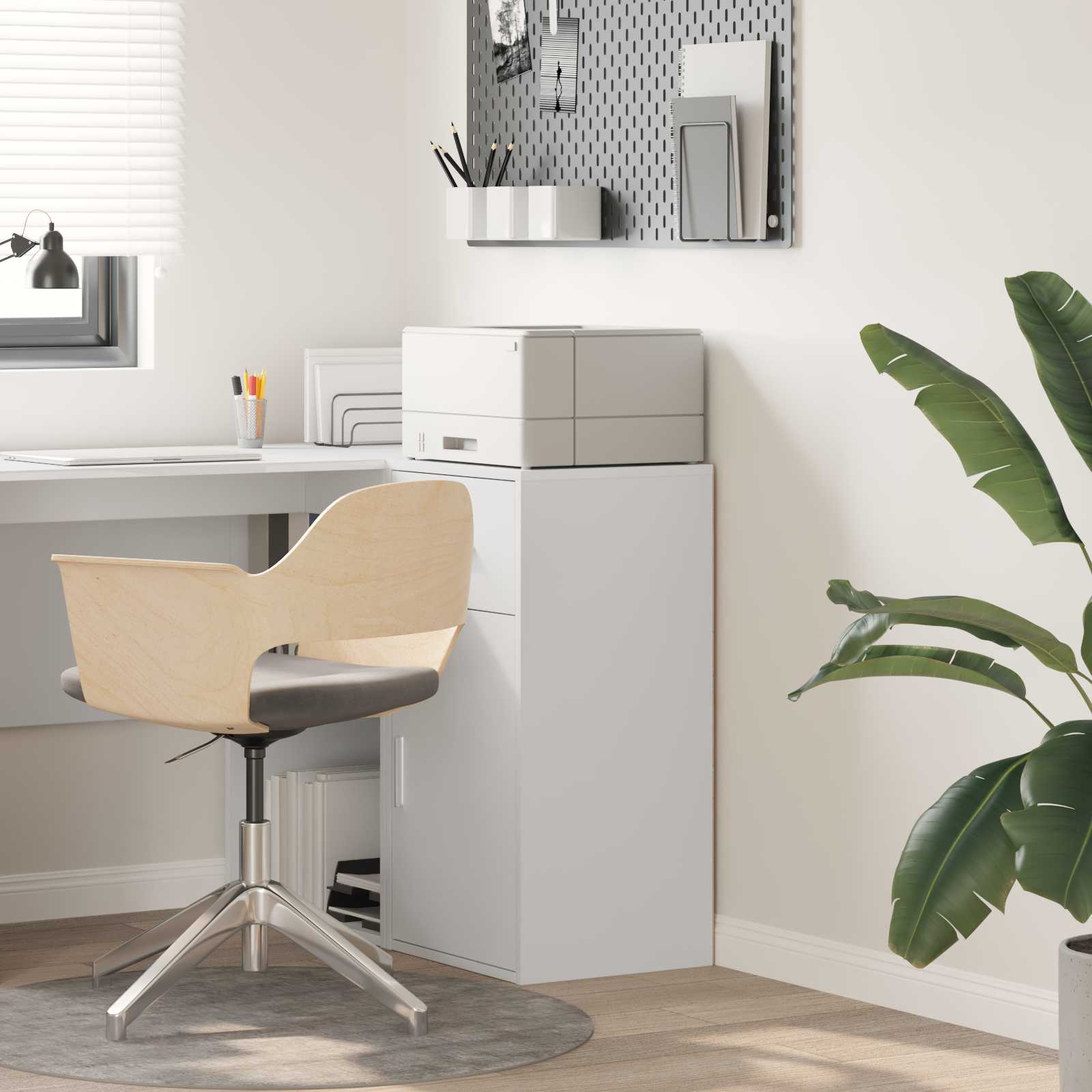 vidaXL Sideboard with Drawer White 38 x 34 x 75 cm 1