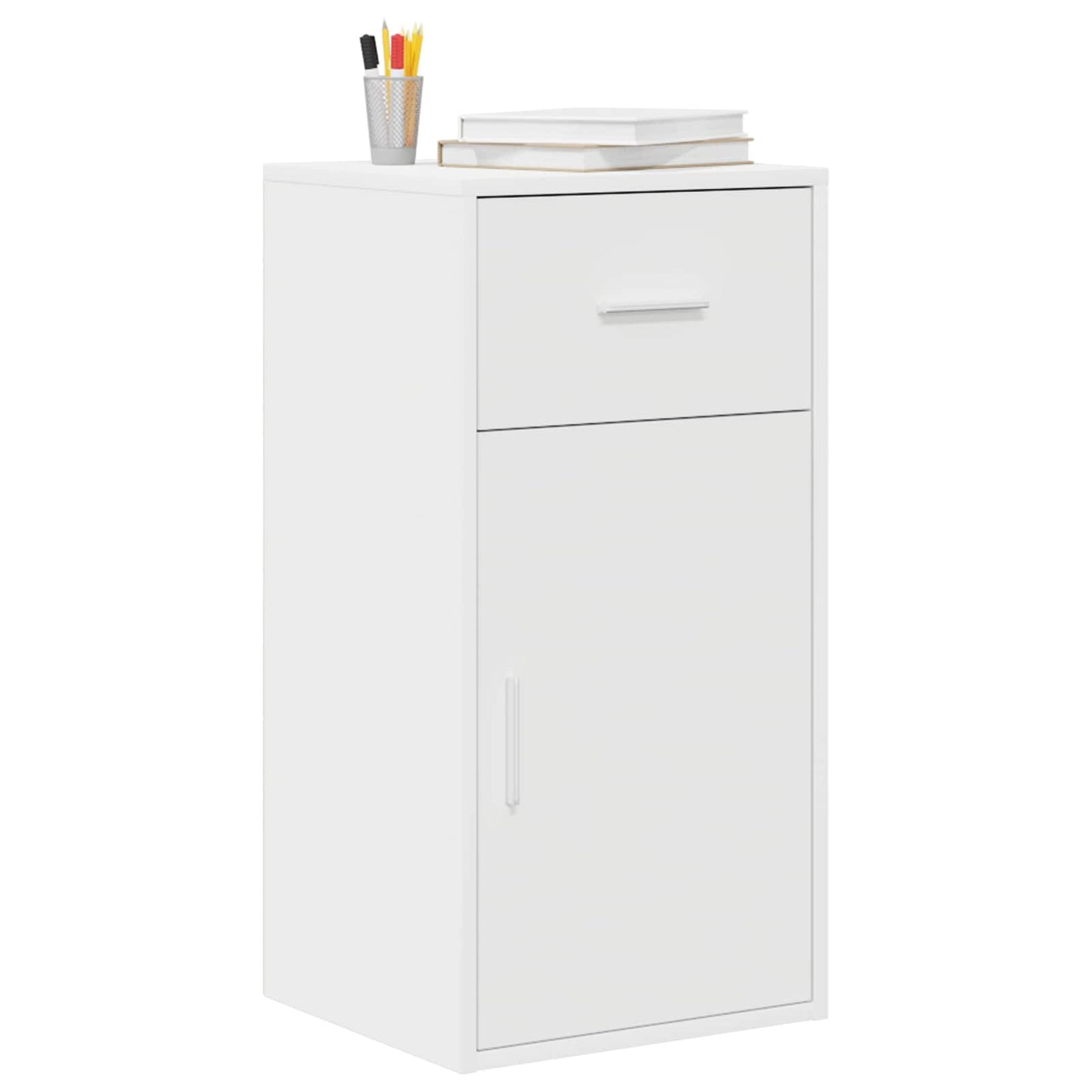 vidaXL Sideboard with Drawer White 38 x 34 x 75 cm 3