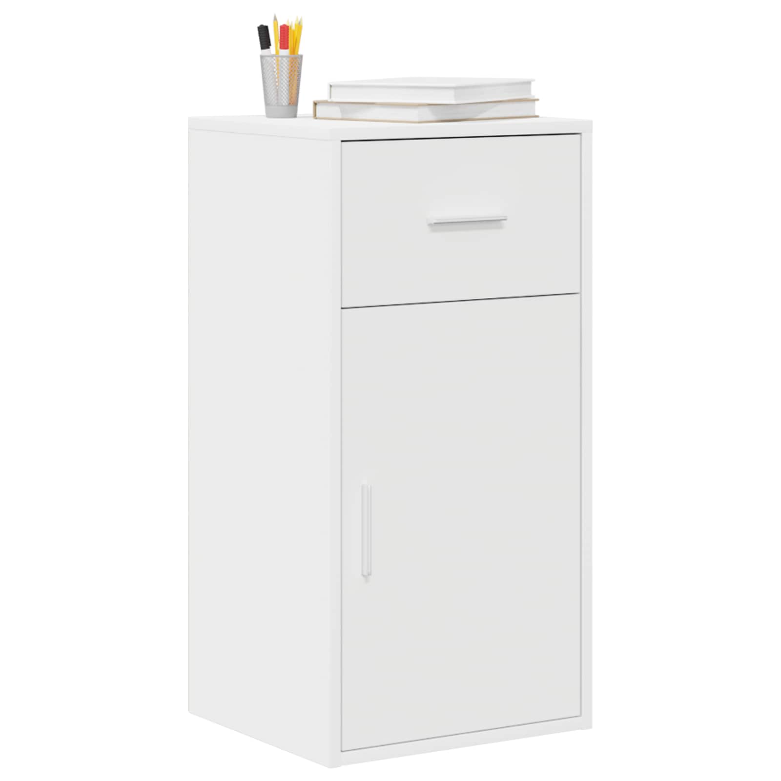 vidaXL Sideboard with Drawer White 38 x 34 x 75 cm 3