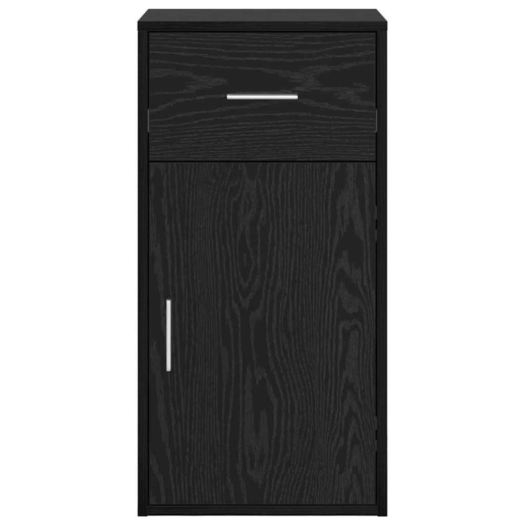 vidaXL Sideboard with Drawer Black Oak 38 x 34 x 75 cm 6