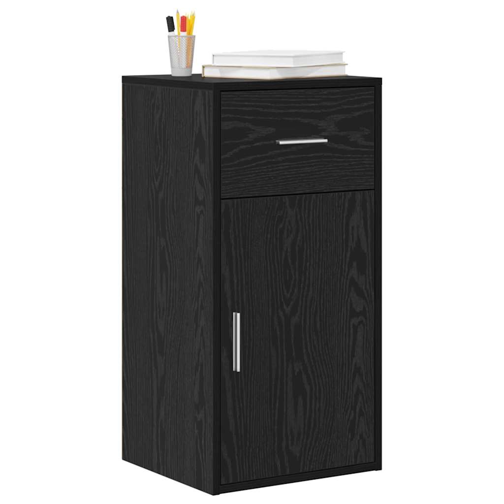 Sideboard with Drawer 38 x 34 x 75 cm Black oak