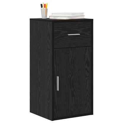 Sideboard with Drawer 38 x 34 x 75 cm Black oak
