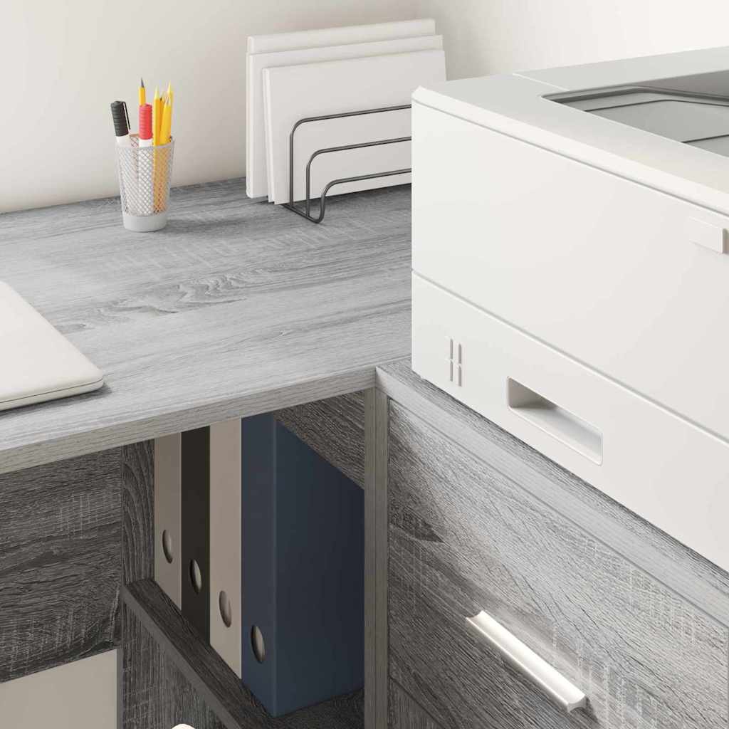 vidaXL Sideboard with Drawer Grey Sonoma 38 x 34 x 75 cm 4