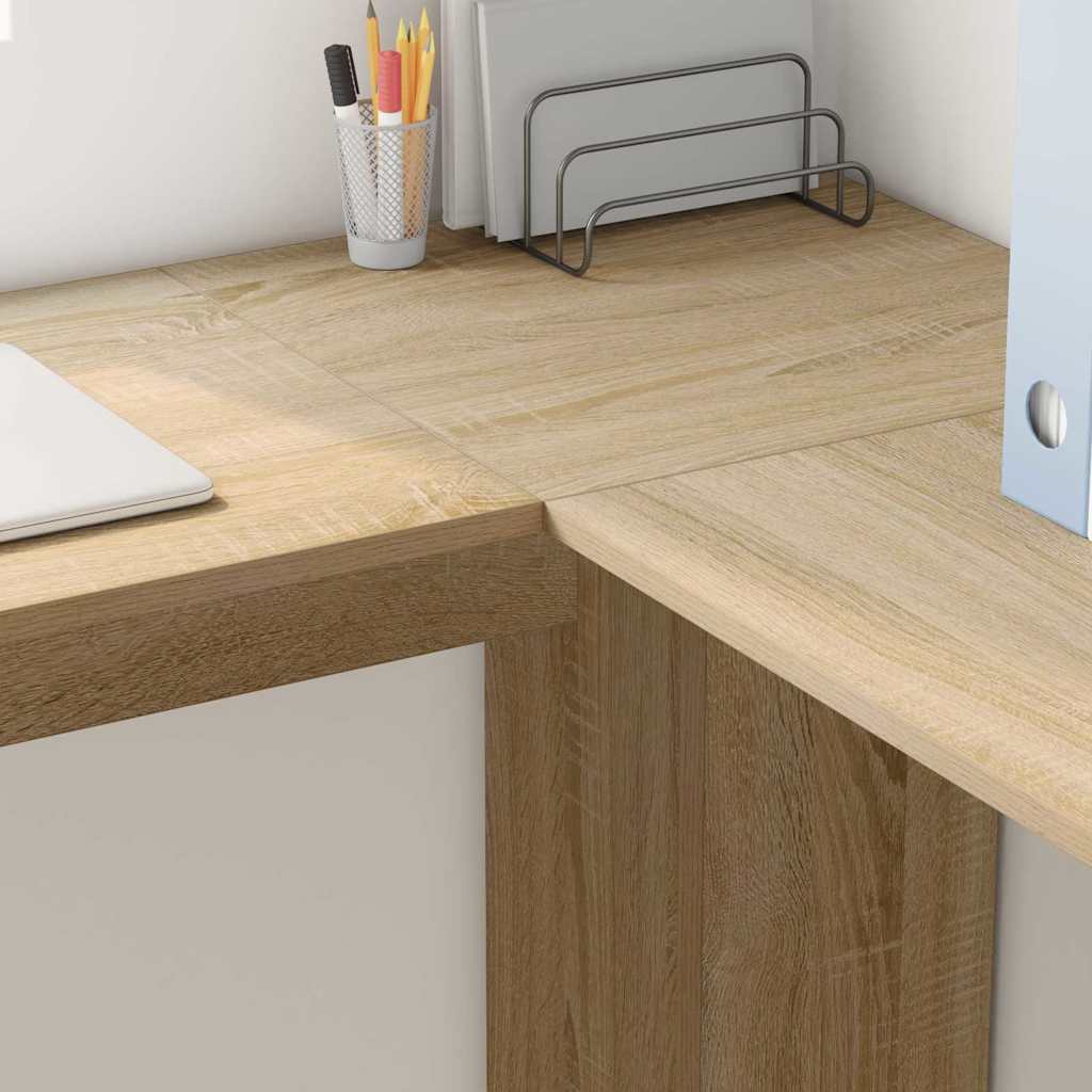 Corner Desk Engineered Wood 140 x 113.5 x 75 cm Sonoma oak