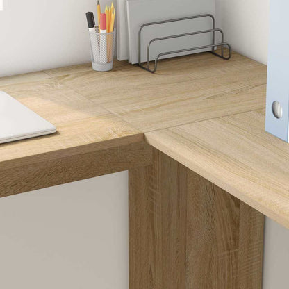 Corner Desk Engineered Wood 140 x 113.5 x 75 cm Sonoma oak
