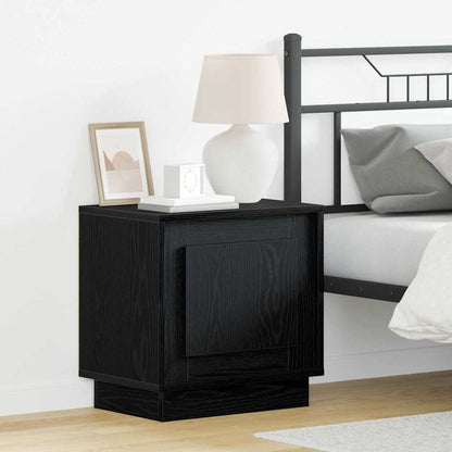 vidaXL Bedside Cabinet 2 pcs Black 44 x 34.5 x 45 cm Engineered Wood 1
